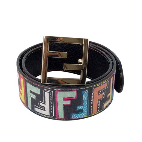 fendi multi pocket belt|authentic multicolor Fendi belt.